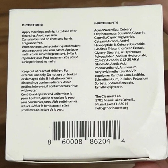 NOTOX Daily Cream Fragrance Free - 1.7oz./50ml, BRAND NEW - The Cleanest Lab - Picture 2 of 3